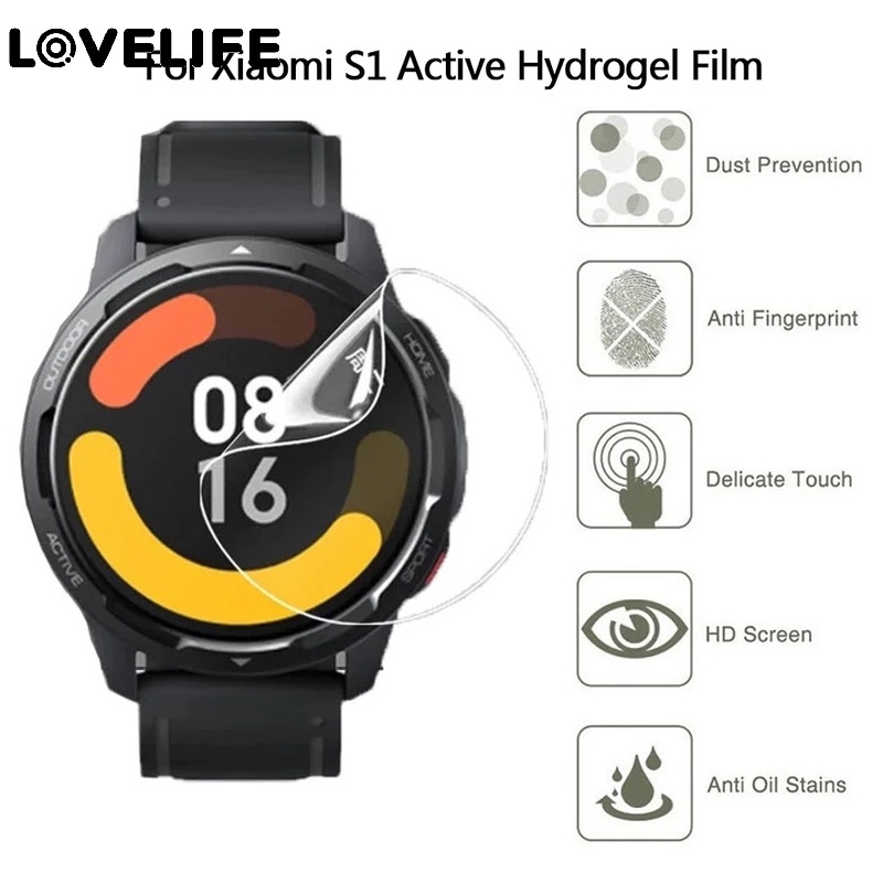 Film Pelindung Layar Full Cover Anti Gores / Getar Bahan TPU Untuk Smartwatch Xiaomi S1 Active