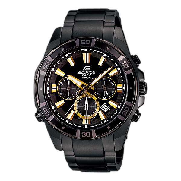 Jam Tangan Casio Edifice Original Pria EFR-534BK-1A Chronograph Steel