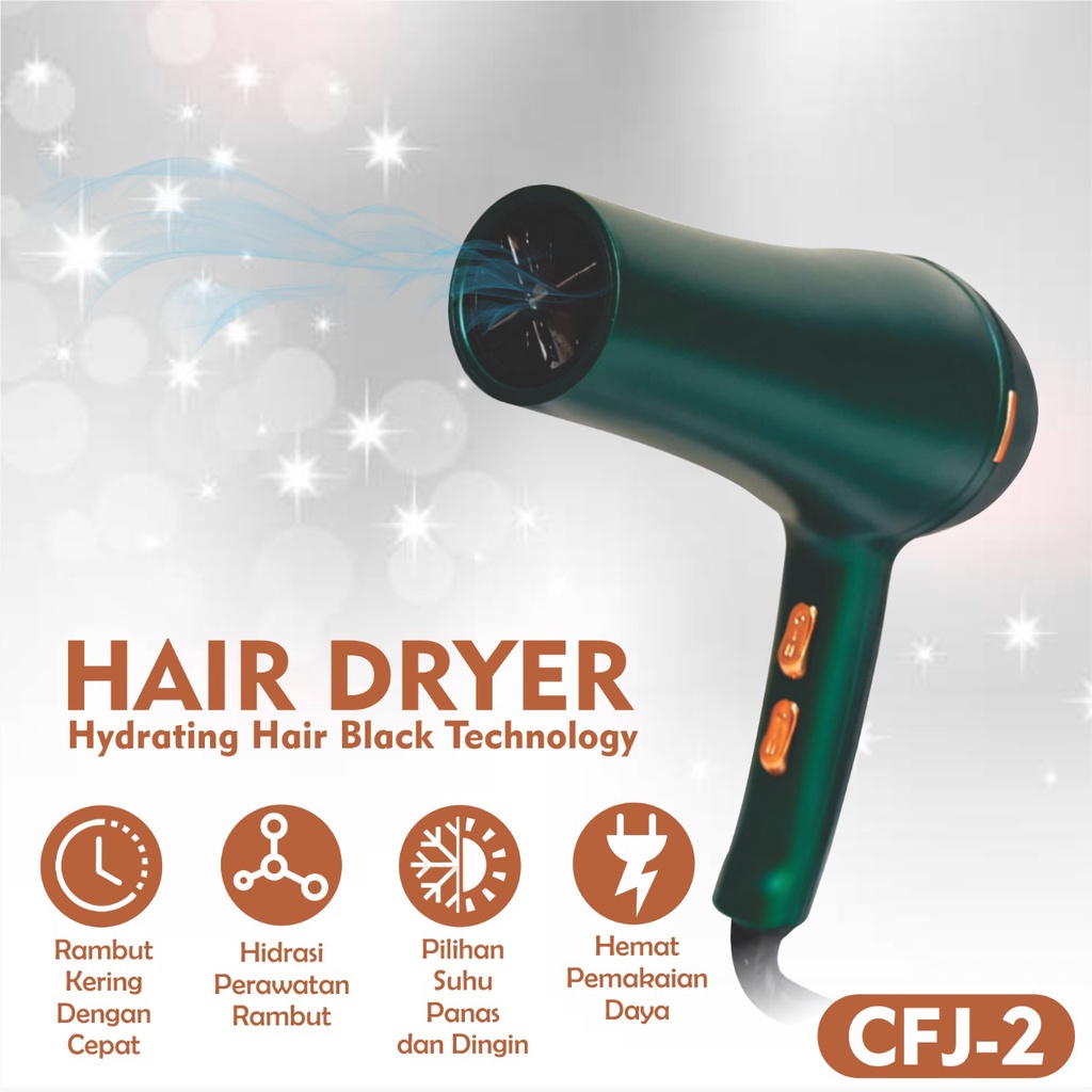 PROMO Hair Dryer Alat Rambut Hair Dryer hitam Pengering Rambut multifungsi Pengering Rambut salon-TERMURAH