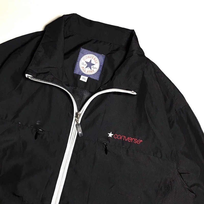 Jaket converse all star original parasut hitam