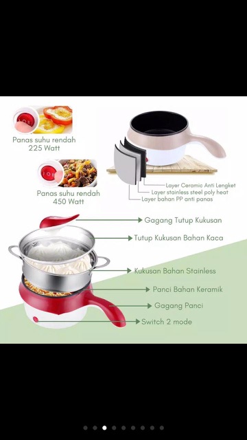 Panci Listrik Elektrik Multifungsi Panci Multifungsi Elektrik Alat Masak Travel Q2 8518 / Q2-8518 / GSF G 4718