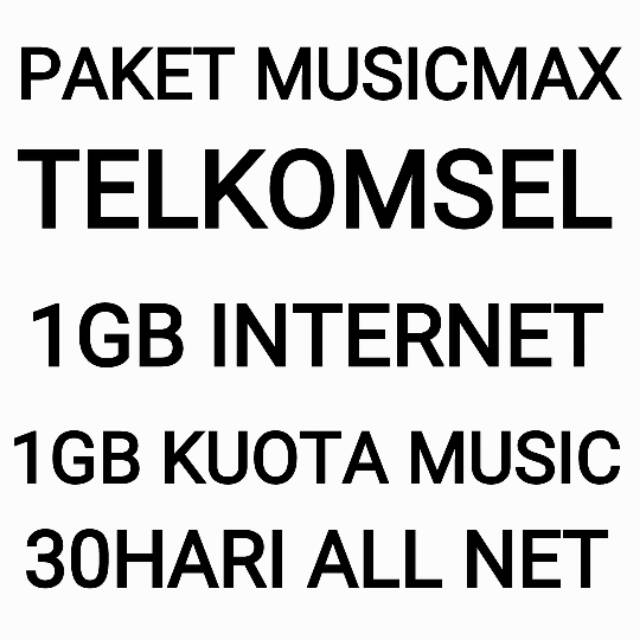 Paket Musicmax Total Kuota 2gb Telkomsel Tsel Music Internet Data Shopee Indonesia