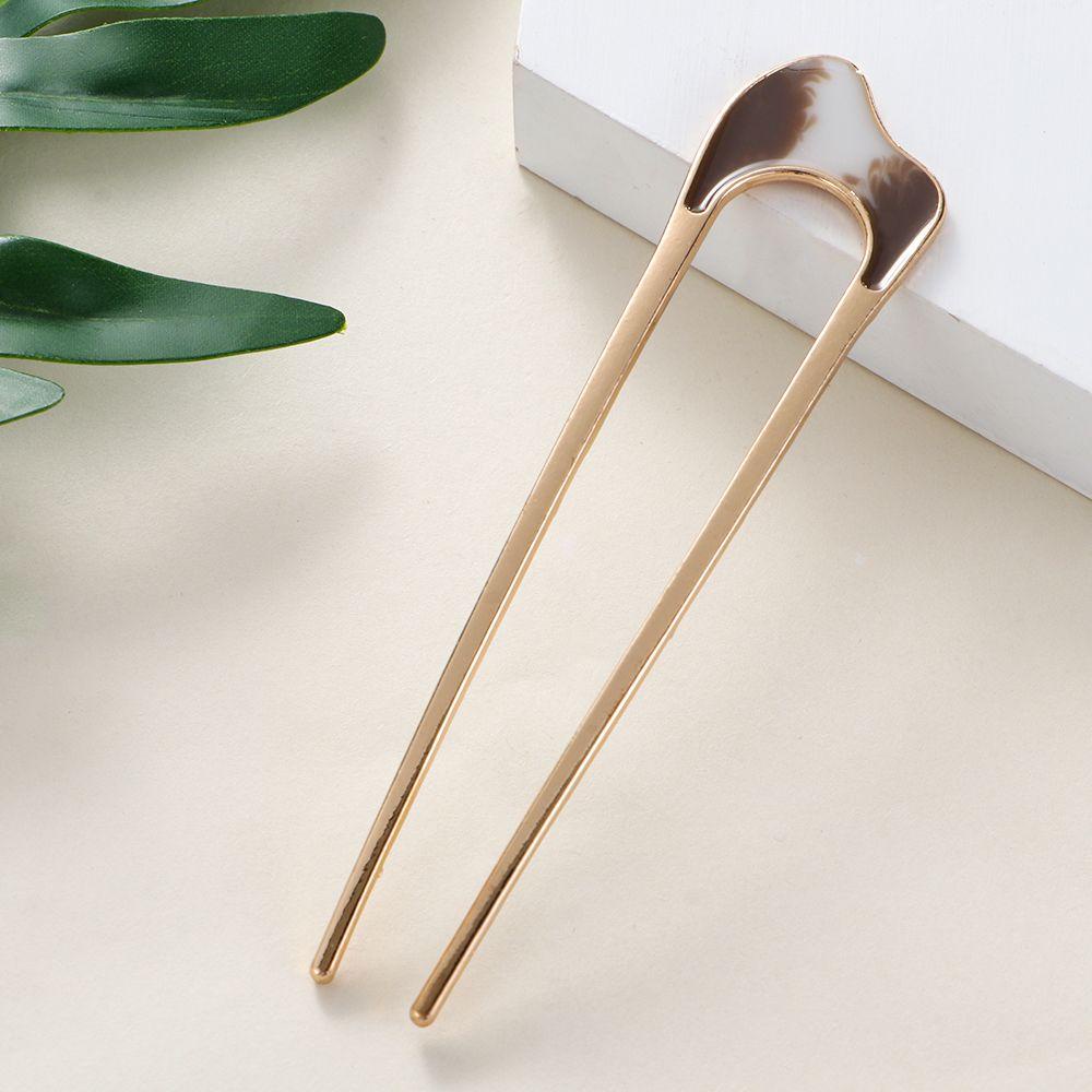 Preva U Shape Hair Clip Wanita Perawatan Rambut Aksesoris Rambut Vintage Metalik Styling Tools Hairpin