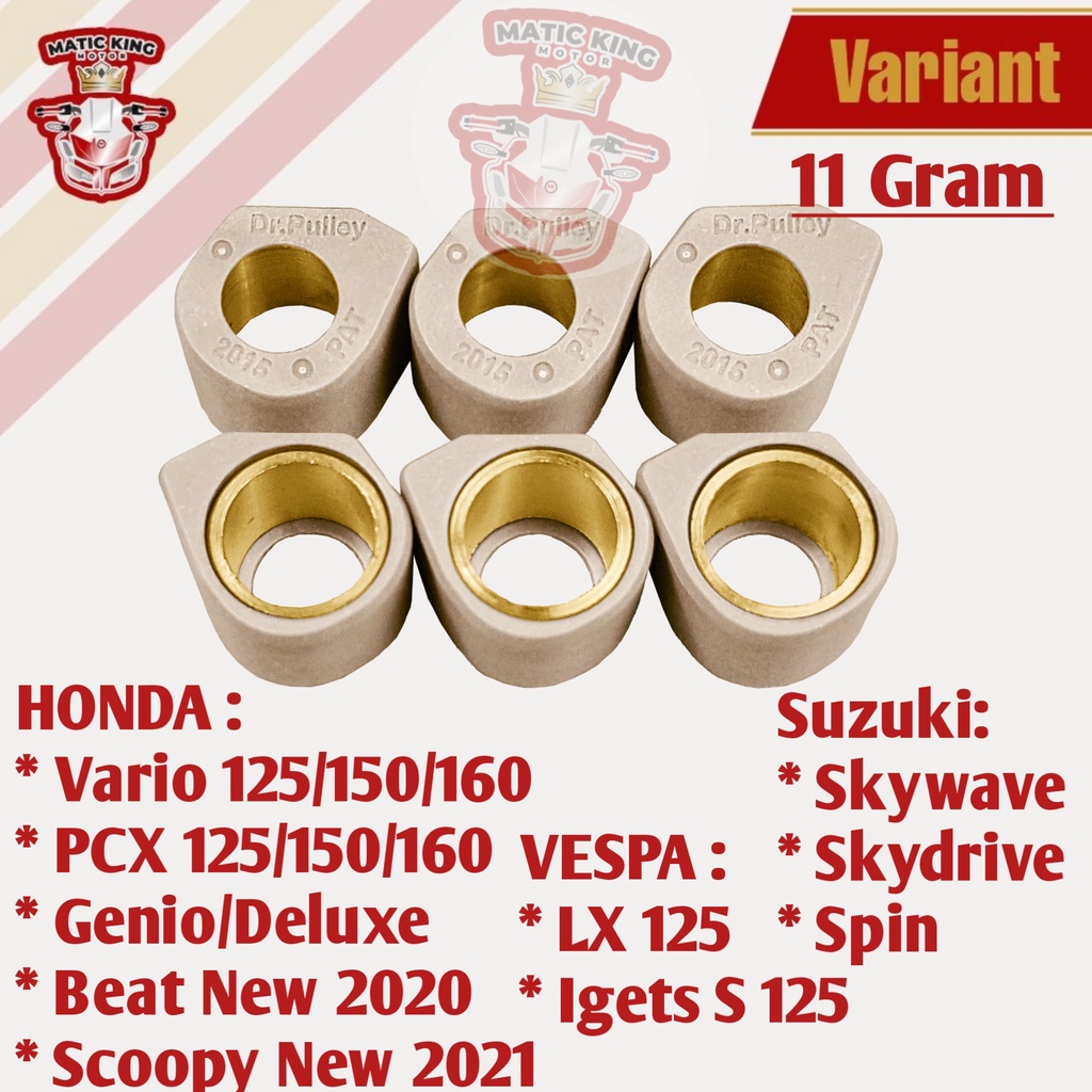 Sliding Roller Vario PCX Genio Deluxe Beat New 2020 Scoopy 2021 DR PULLEY 09 gr 10 11 12 13 14 15 16 17 18 19