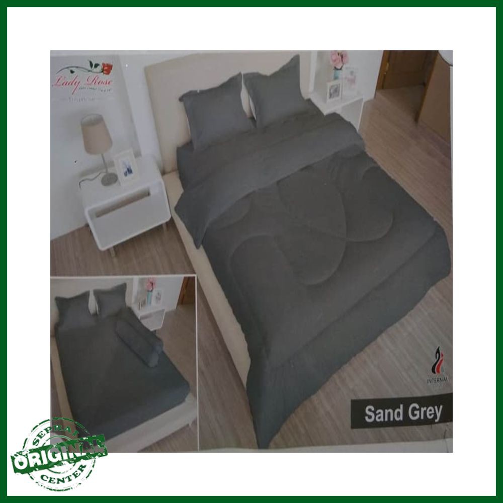 SEPREI LADY ROSE / SPREI LADY ROSE SAND GREY No.1 KING 180 SEPRAI POLOS ABU ABU