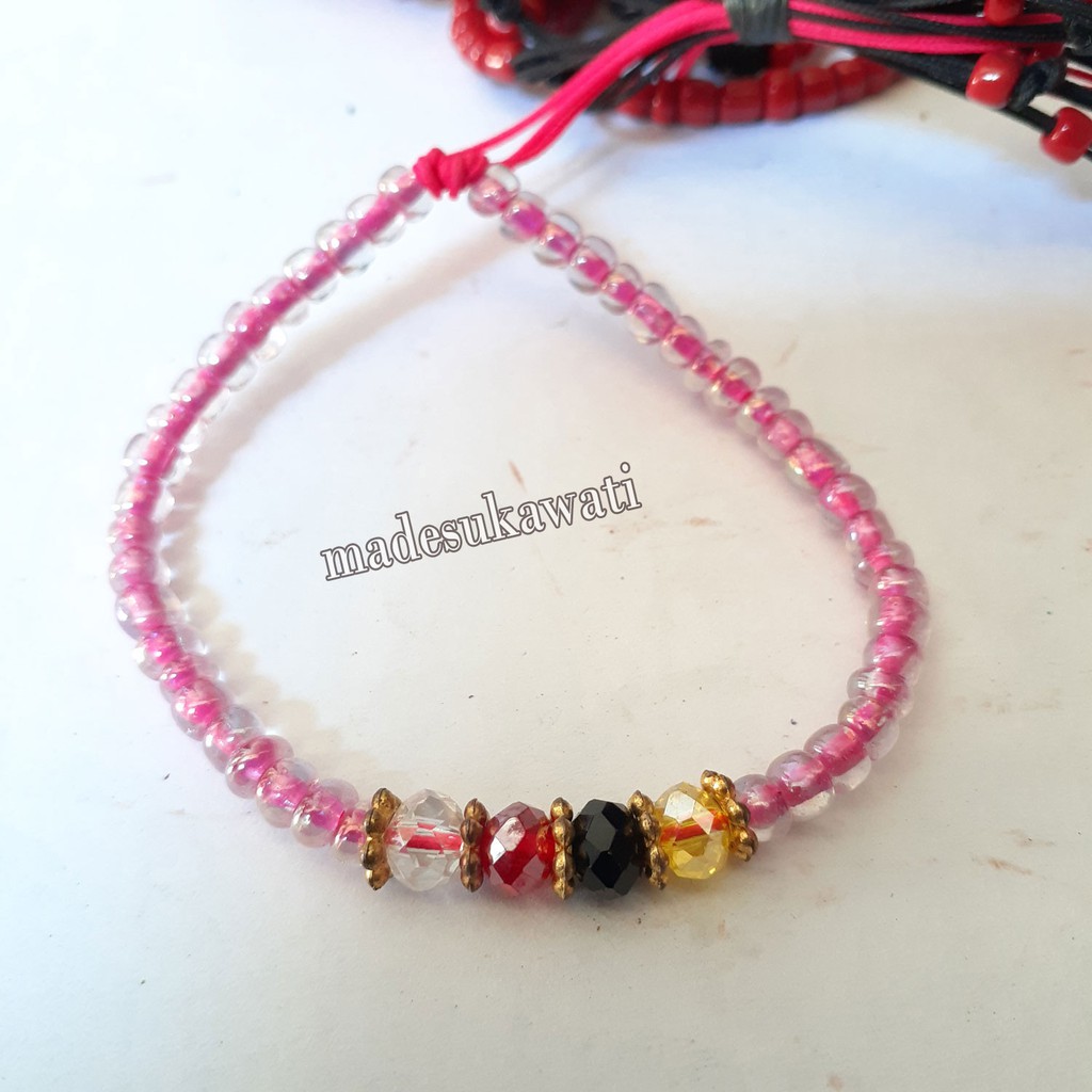 Kerajinan Gelang Batu manik bracelet mote