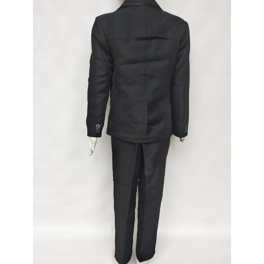 Jas Anak Laki Hitam PREMIUM Usia 1 - 4 Tahun HITAM 8in1 List V - Setelan Pesta Anak Lengkap Tuxedo