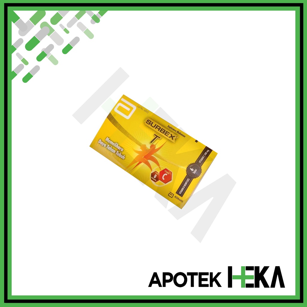 Surbex T Strip isi 6 Tablet - Vitamin B Kompleks dan Vitamin C 500 (SEMARANG)