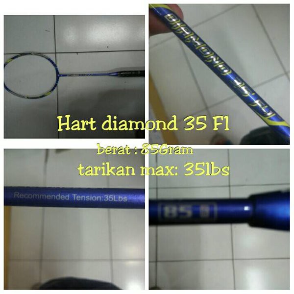 Raket Hart Diamond 35 F1  Tarikan Bisa sampai 35LBS  100% original BO1225 CN BAT