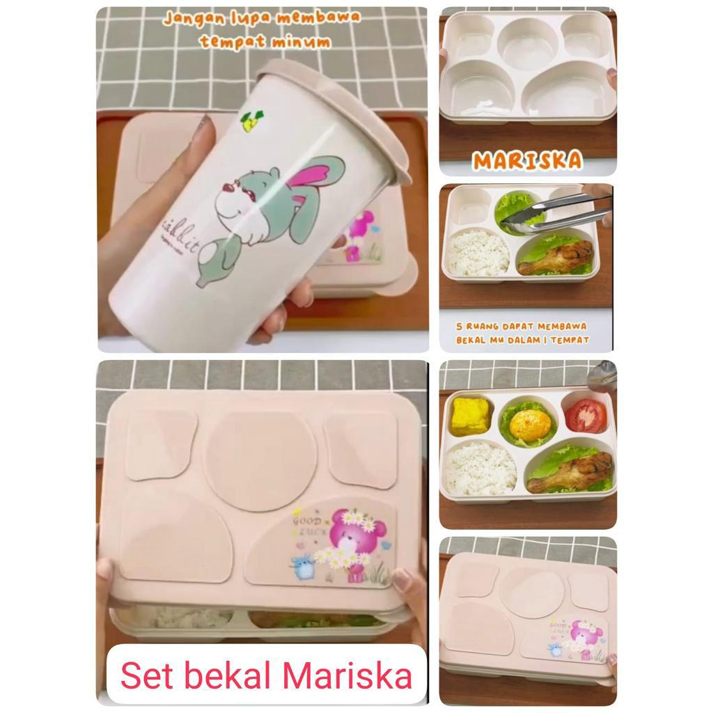 Set bekal Mariska  Lunchy box set homey Mariska