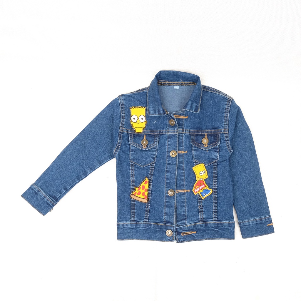 ORIGINAL JAKET JEANS ANAK LAKI LAKI PEREMPUAN SIMPSONS  SERIES  ORIGINAL REAL PICT