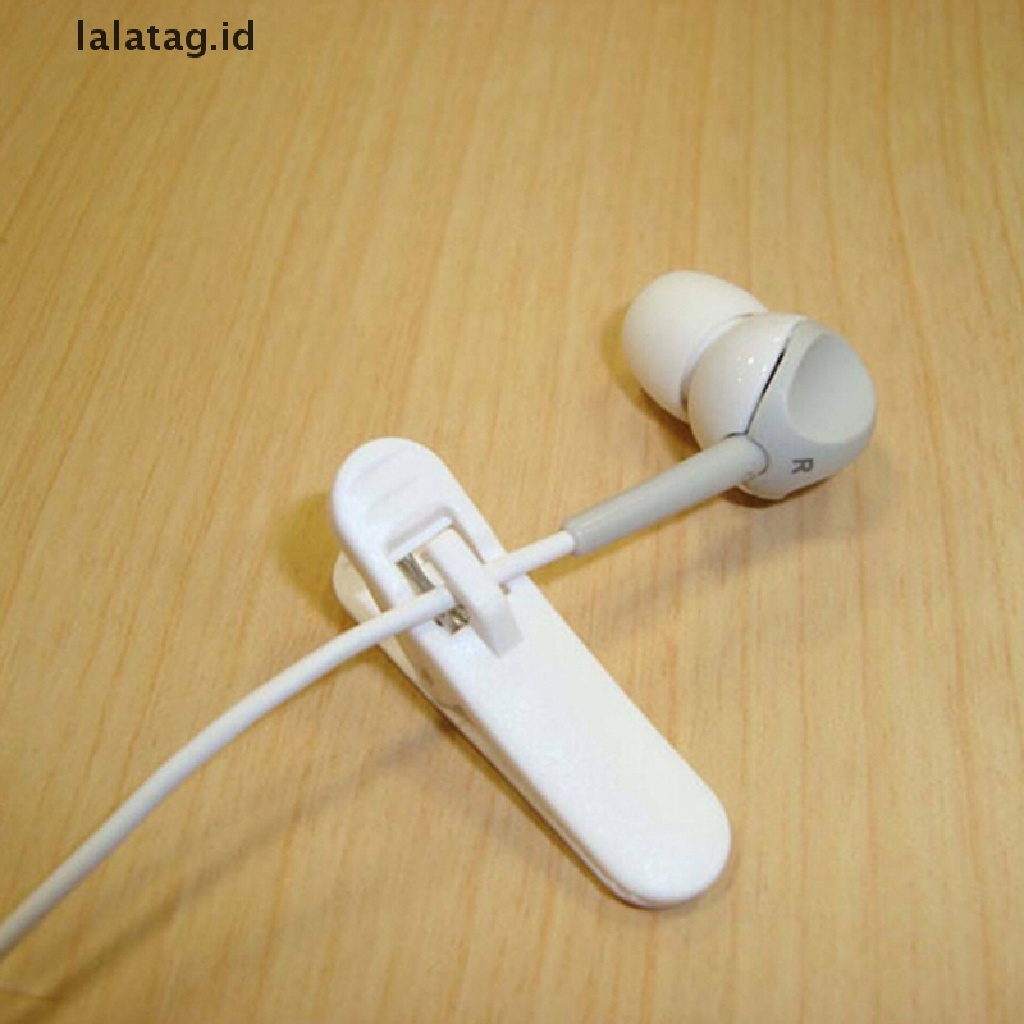 (Flyag) 20pcs Klip Klem mount Kerah holder Kabel Headphone / earphone