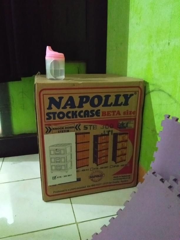 Napolly Drawer Plastik 3 Susun Non Karakter Stb 300 Bk1