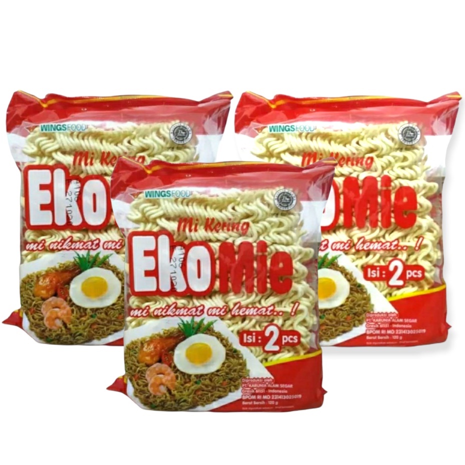 

mie eko mie 120 gram ( isi 2 pcs ) 3 pcs