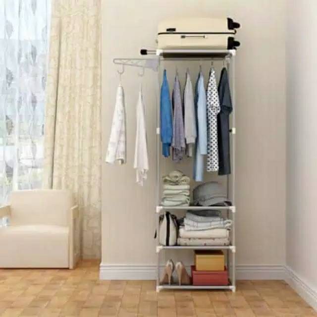 Banting Harga Mh X18 Stand Hanger Rak Pakaian Serbaguna NRO6rmcGm1X6L