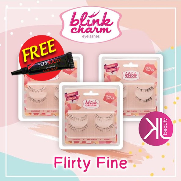 (FREE Lem HUDA) Blink Charm Eyelashes FLIRTY Fine ( 2 Pairs)