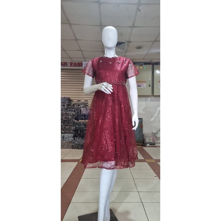 By GoldenStore - DRESS NATAL DRESS PESTA DRESS WANITA DRESS LENGAN PENDEK DRESS PERNIKAHAN DRESS KEBAYA OUT FIT WANITA