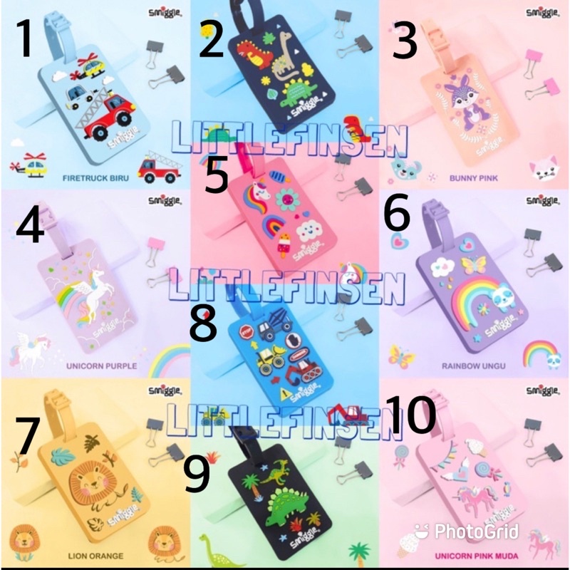 name tag smiggle/id card anak/smiggle name tag/name tag tas/id card tas/tas anak/bag name tag/id car