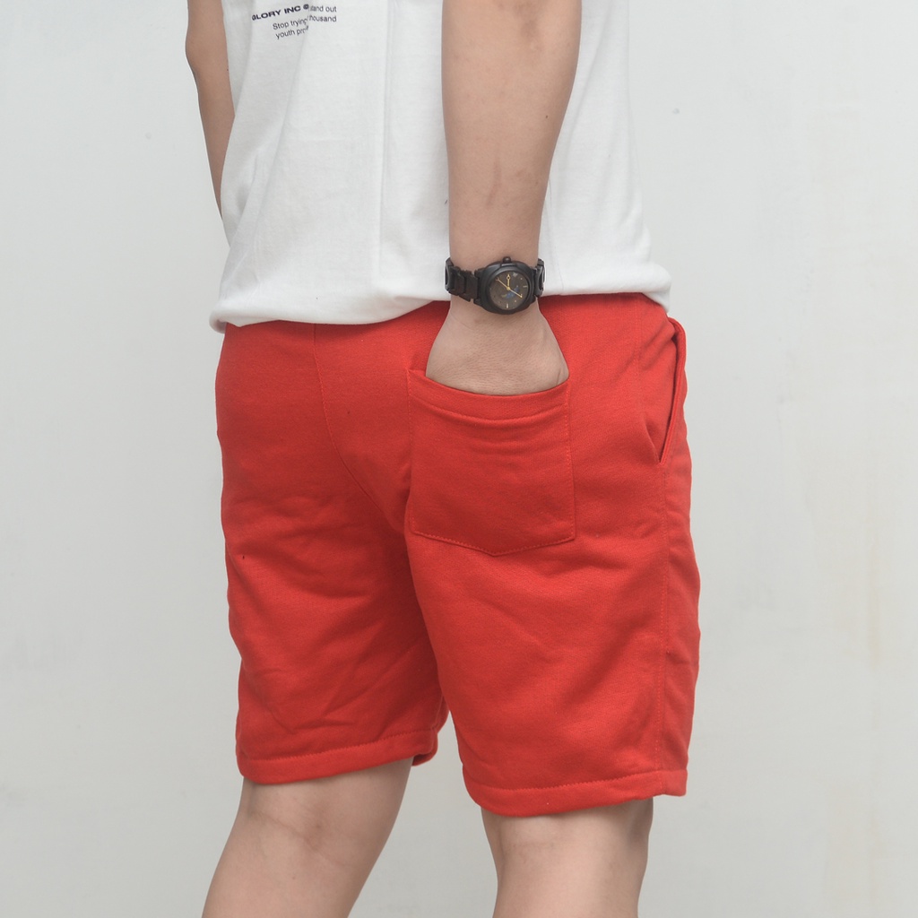 Wengkie.id / Boardshort / celana pendek pria / celana pendek wanita / celana casual / celana pendek murah / Warna Merah