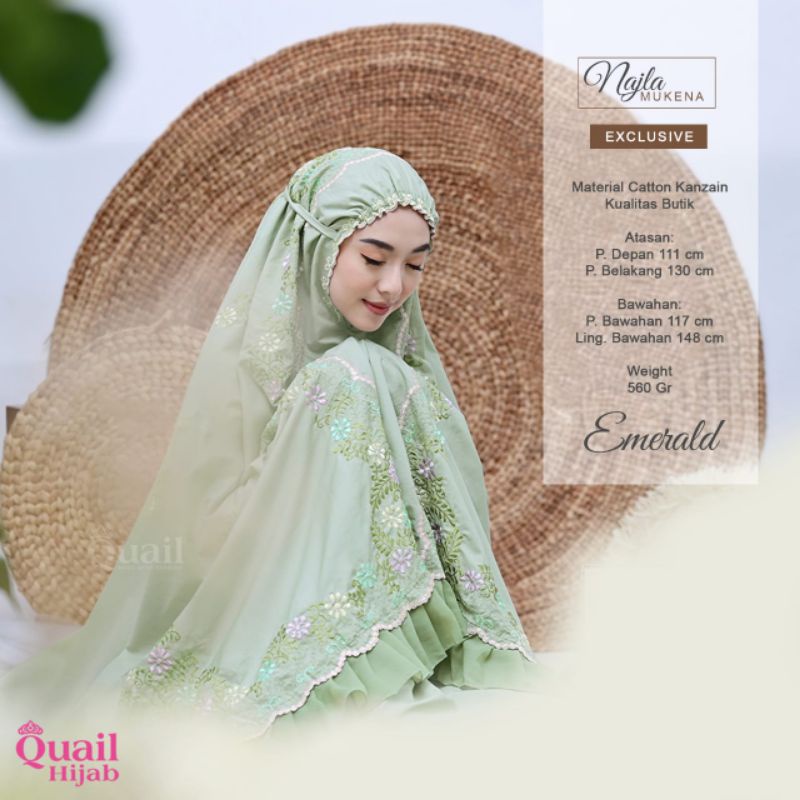 mukena najla quail / mukena quail hijab