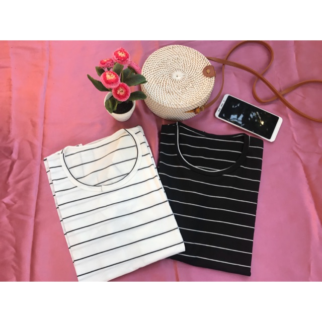 Kaos Stripe Wanita/ Baju Stripe Wanita/ Kaos Motif Salur/ Baju Motif Salur