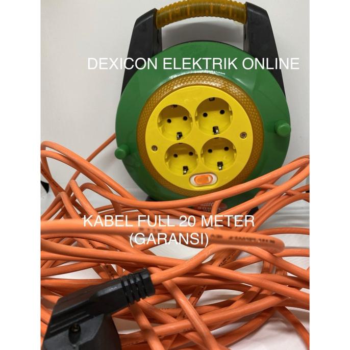 Kabel roll/ kabel gulungan/roll kabel/kabel box/colokan listrik murah - kabel 20 meter