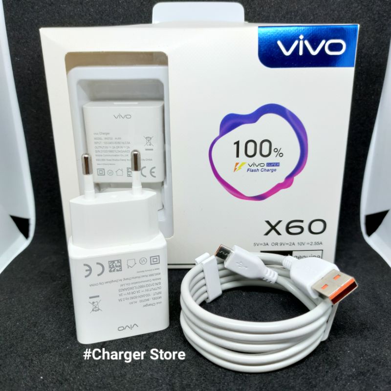 Charger Vivo Original 100% 9V-2A Fast Charging Kabel Micro USB Qualcomm Quick Charger