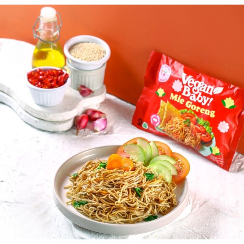 

Vegan Baby Mie rendah kalori sehat