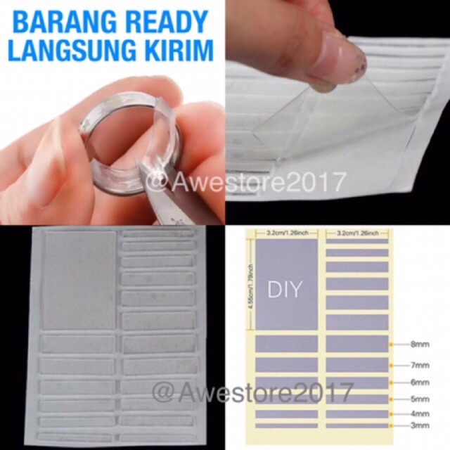 19 PCS 1 SET Pengganjal Cincin Pengecil Ganjalan Ring Adjuster Sizer