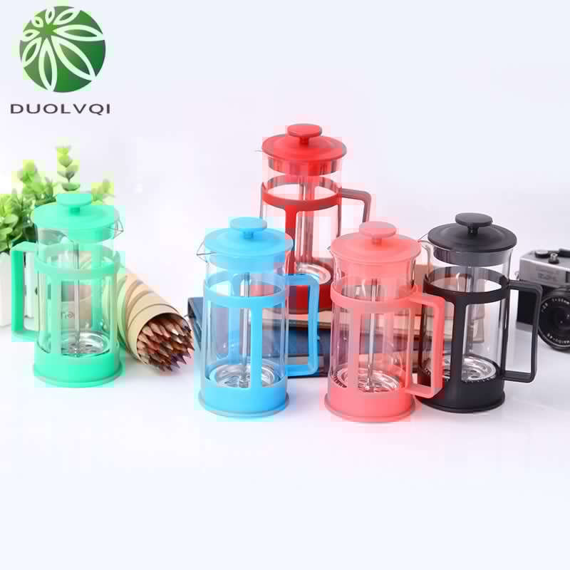 Duolvqi French Press Coffee Maker Pot 600ml - KG73I - Black