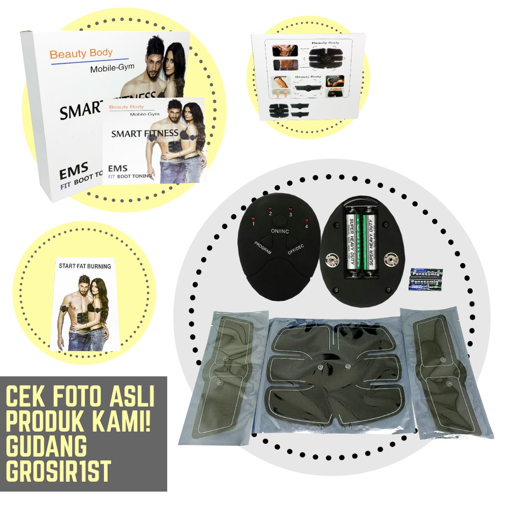 Kualitas Ori Bakar Lemak Perut Tubuh Ideal Sixpack Sixpad Bodyfit Training Gear Abs Stimulator | Pembentuk Otot