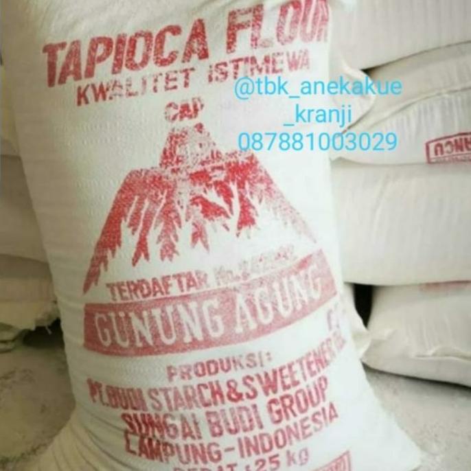 

Sagu Cap Gunung 25 Kg/Tepung Tapioca Via Gojek Ready