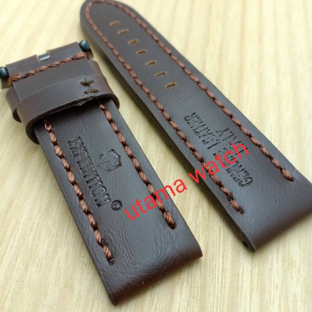 STRAP TALI JAM TANGAN EXPEDITION KULIT HITAM COKLAT 24 MM