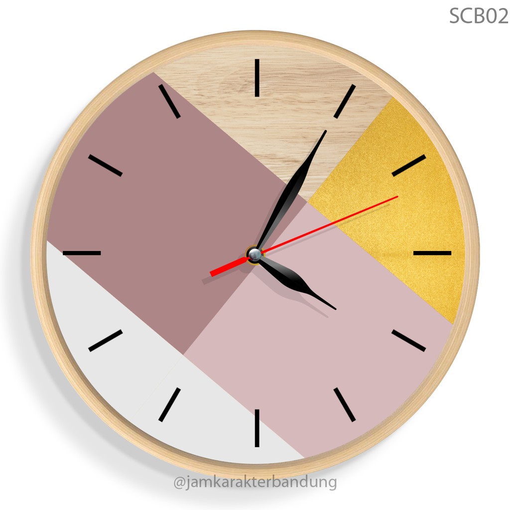 JAM DINDING KAYU MINIMALIS MODERN UNIK SCANDINAVIAN SCB-4