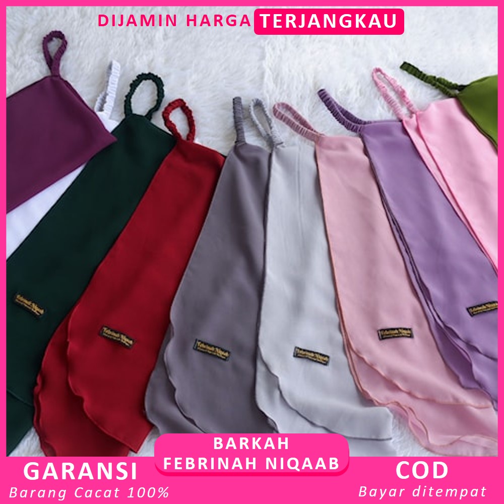 Cadar Niqab Hijab Niqob Jilbab Nikab Nikob Niqop Veil Khimar Muslim Saudia Arab Cadar Tali Karet Cov