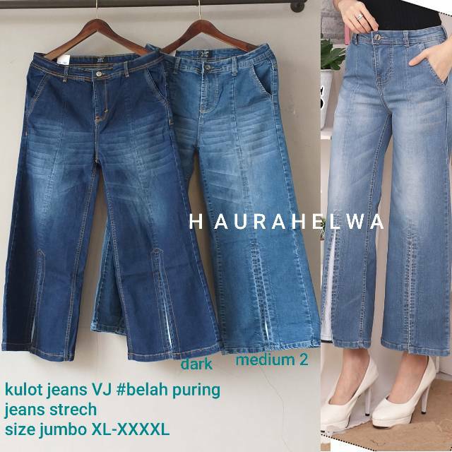 KULOT JEANS JUMBO VJ ORIGINAL BELAH PURING HAURAHELWA muat sampai bb 90kg