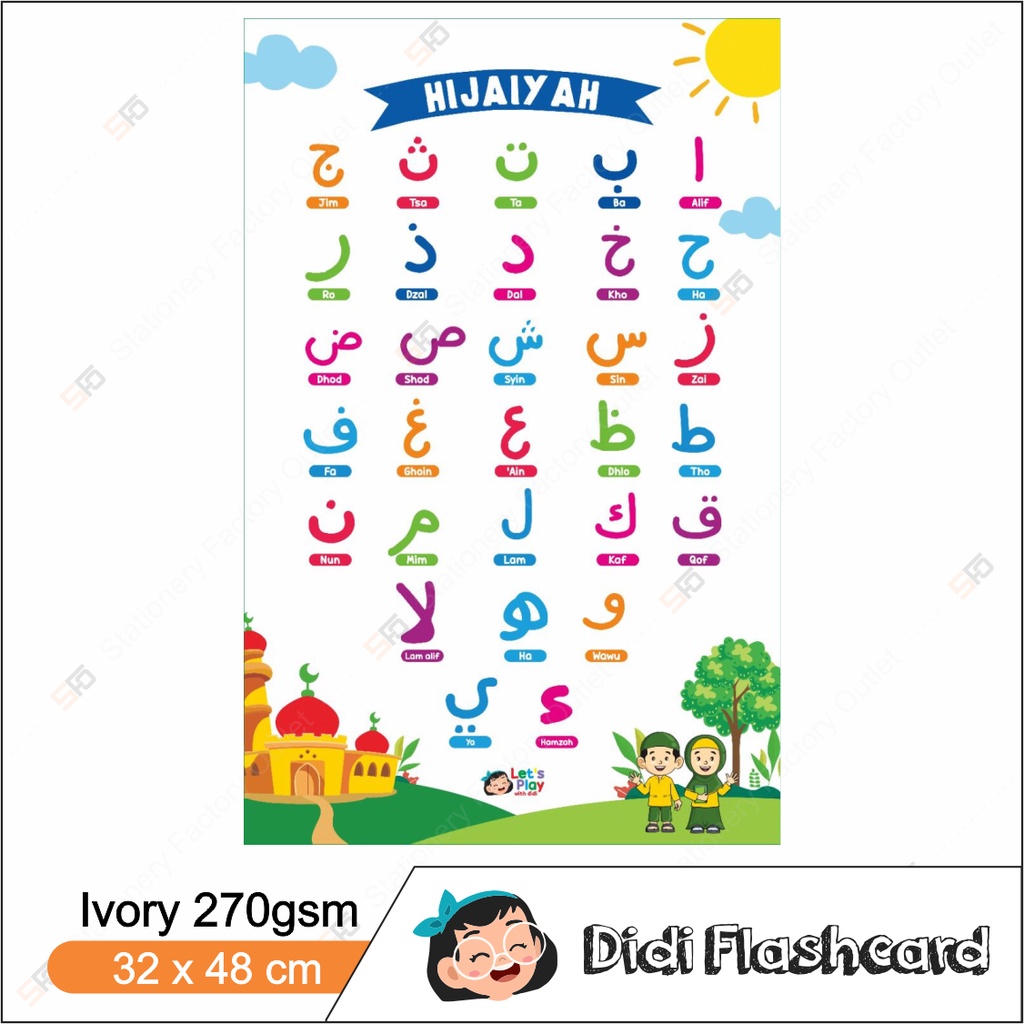 

Poster Hijaiyah - Poster Belajar Edukasi Anak Bilingual Didi