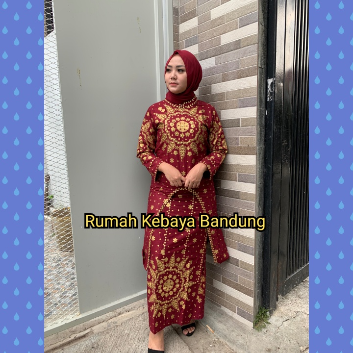 SETELAN TUNIK KURUNG MATAHARI SONGKET BATIK JUPRI RUMAH KEBAYA BANDUNG RUMAH SONGKET BANDUNG GAUNHIJABSALE SONGKET PALEMBANG BATIK JUPRI