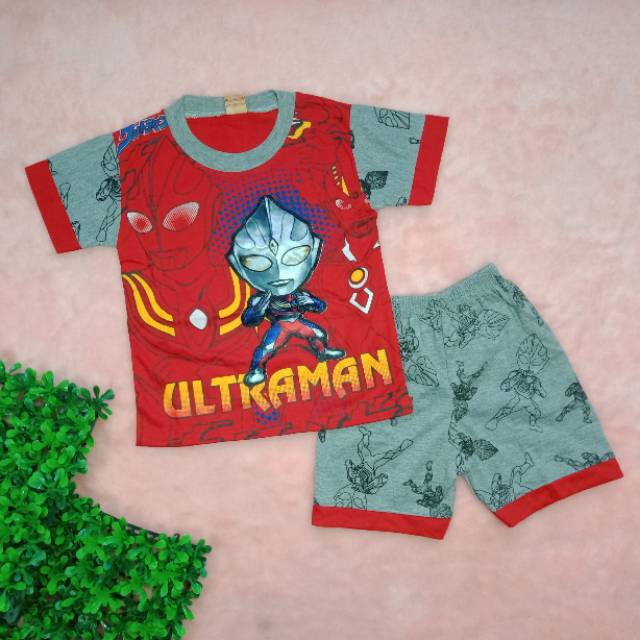 Ss#301 Setelan Anak Gambar Superhero / Baju LeD / Baju Musik Gambar Superhero Size 2-4Thn