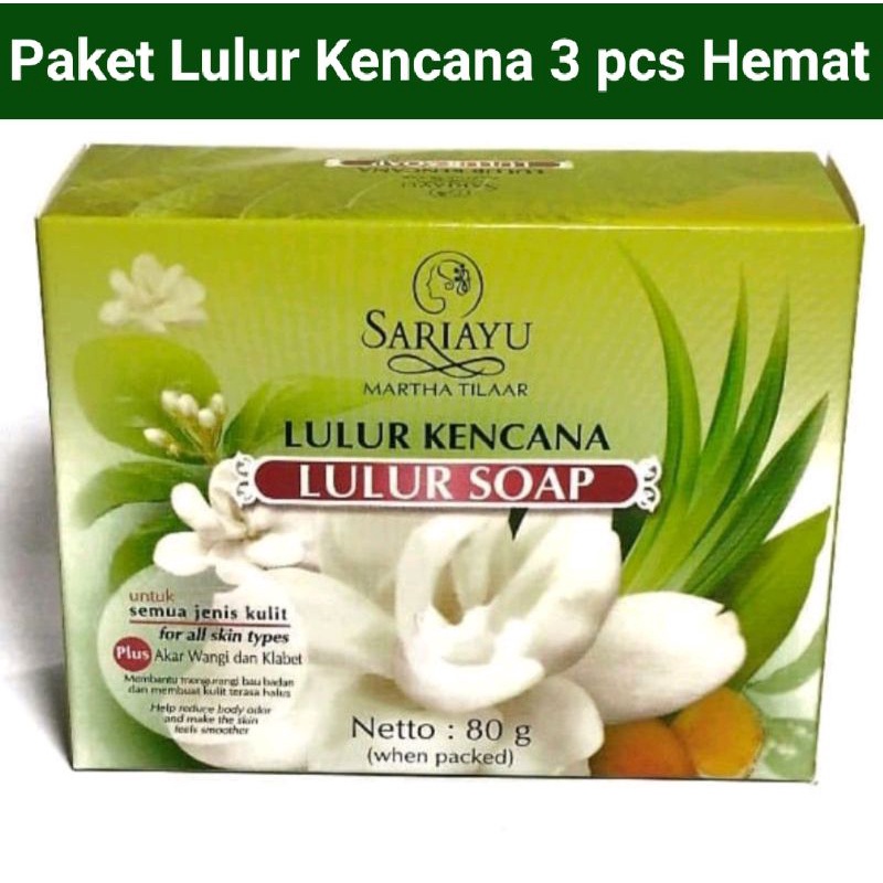 PAKET SABUN LULUR KENCANA SARIAYU ISI 3pcs
