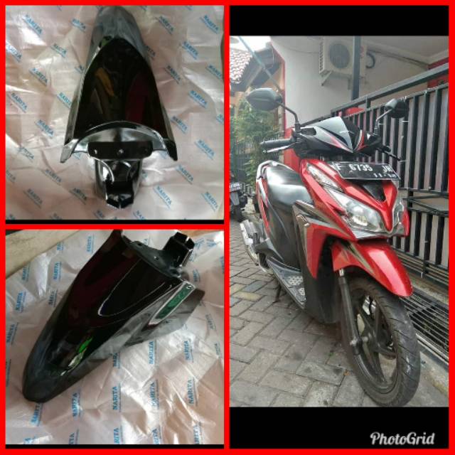 Spakbor depan Vario 125 Techno lama hitam