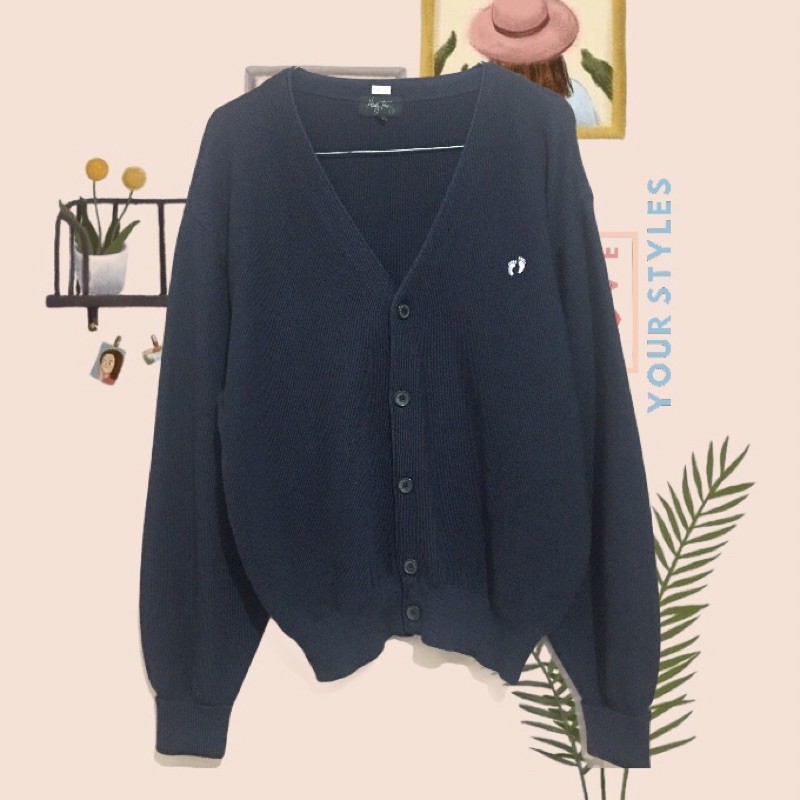CARDIGAN ACADEMIA KOREA HANGTEN NAVY