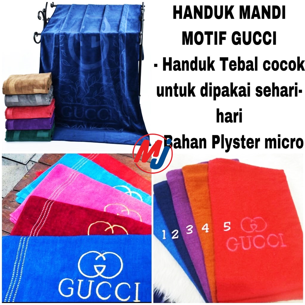 HANDUK GUCCI NASIONAL LETONIA LEMBUT GC JUMBO UK.70x140 cm