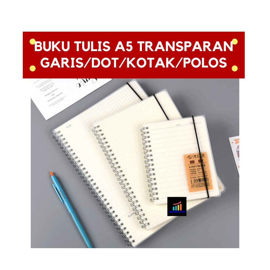 

Buku Tulis A5 TRANSPARAN Notebook