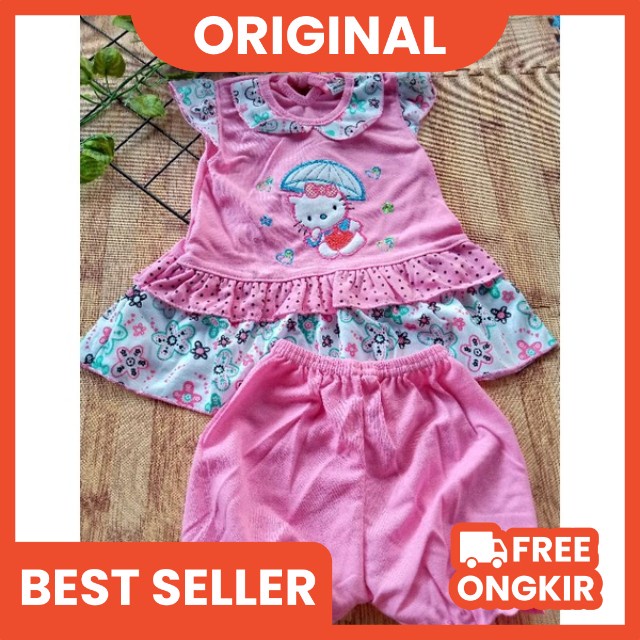 [part 1] Setelan Baju Bayi Perempuan / SETELAN Dress Bayi Usia 3 - 18 Bulan PREMIUM SYIFANA