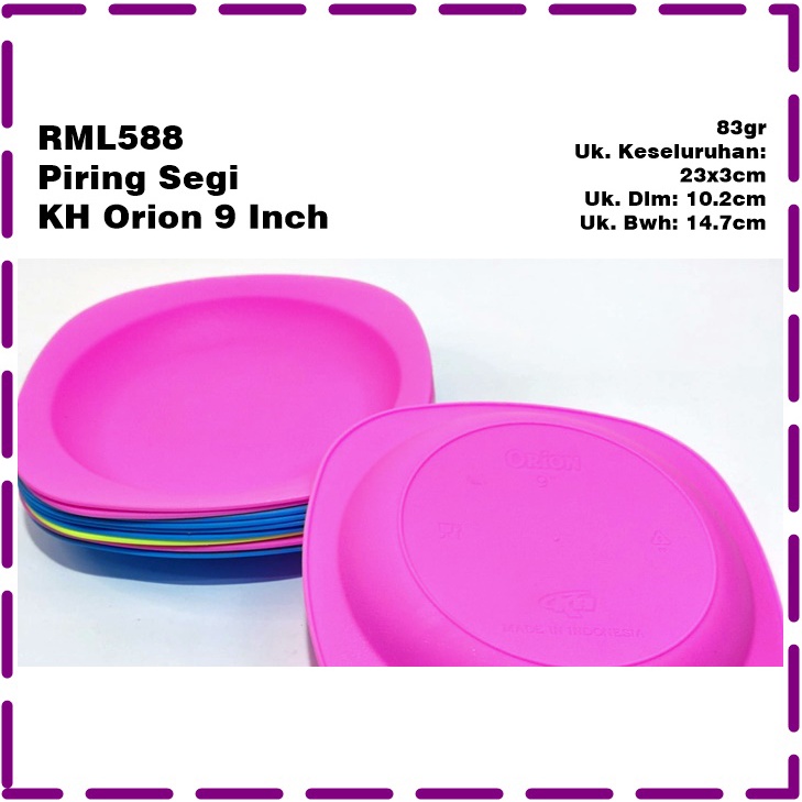 RML588 Piring Segi KH Orion 9 Inch