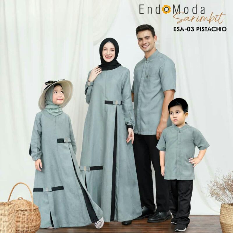 GAMIS ENDOMODA ESA 03 PISTACHIO TERBARU ENDOMODA SARIMBIT 2021