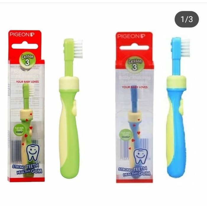 *NEW* Pigeon baby Training Toothbrush Tooth Brush Set /  Lesson 123 1 2 3 - Sikat Gigi Bayi