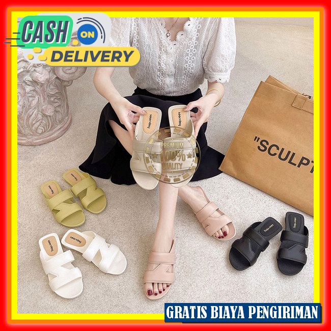 Sendal Selop Jelly Wanita Kekinian Sandal Jelly Murah Wanita Korea Sendal Slop Cewek Karet Terbaru S