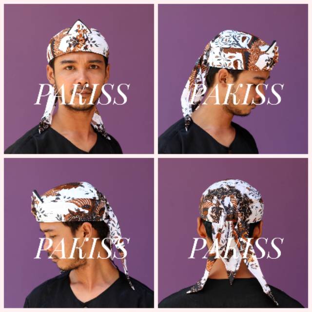 Blangkon Ikat Iket Motif Batikan Cirebon - Blangkon Ikat Sunda Batik Cirebonan